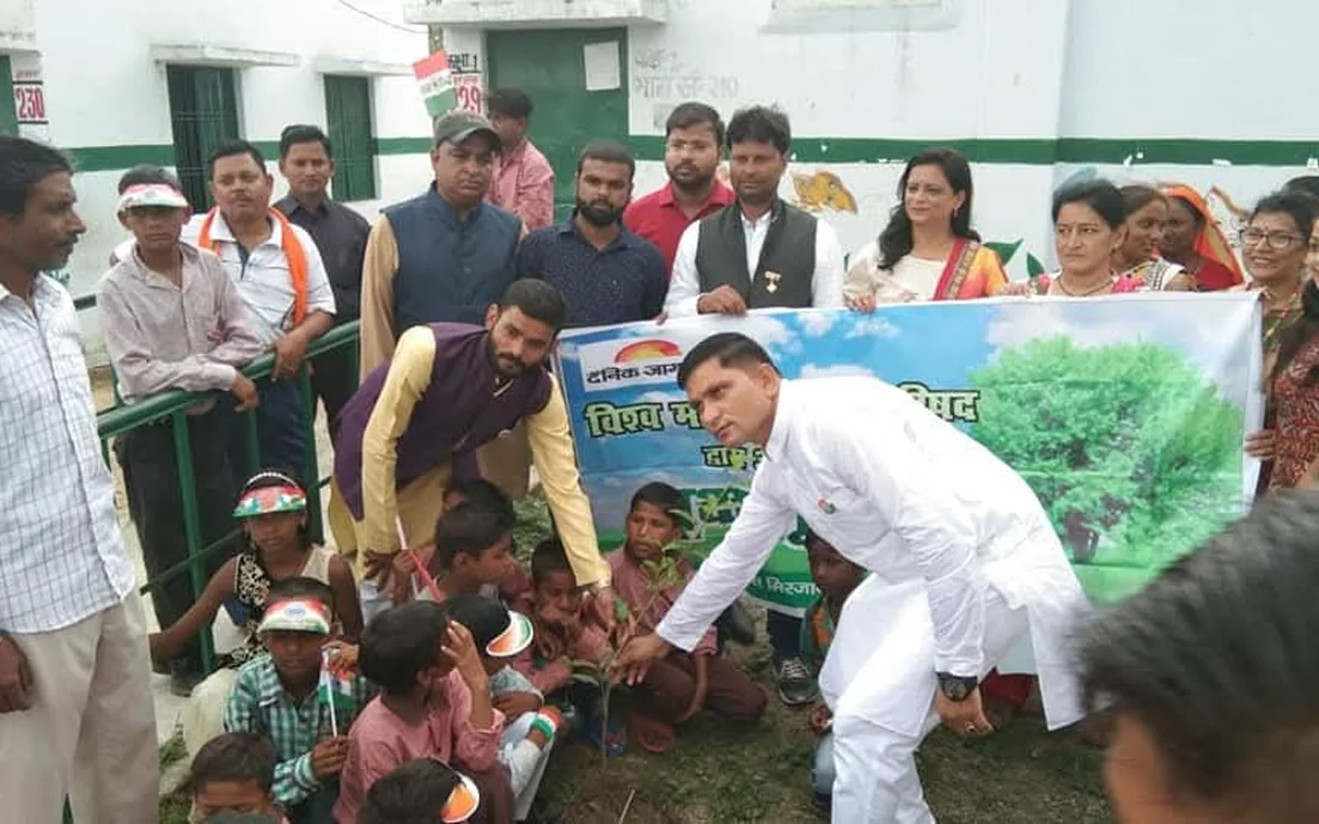 Community plantation and environmental awareness activity